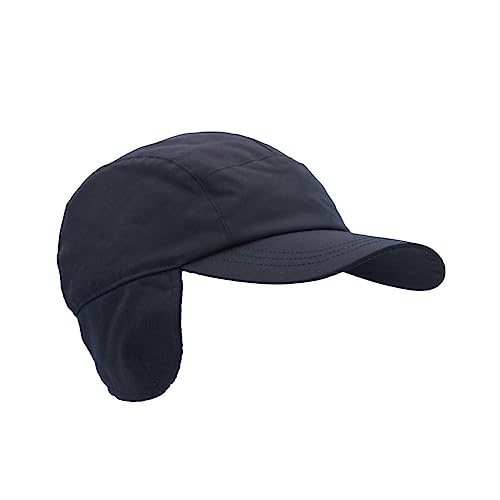 WALKER AND HAWKES Ellwood - Unisex Basecap mit Ohrenklappen - gewachst - Dunkelblau - XL