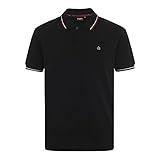 Merc of London Herren Card – Polo – Uni – kurzärmlig – Gr. X-Large, Schwarz