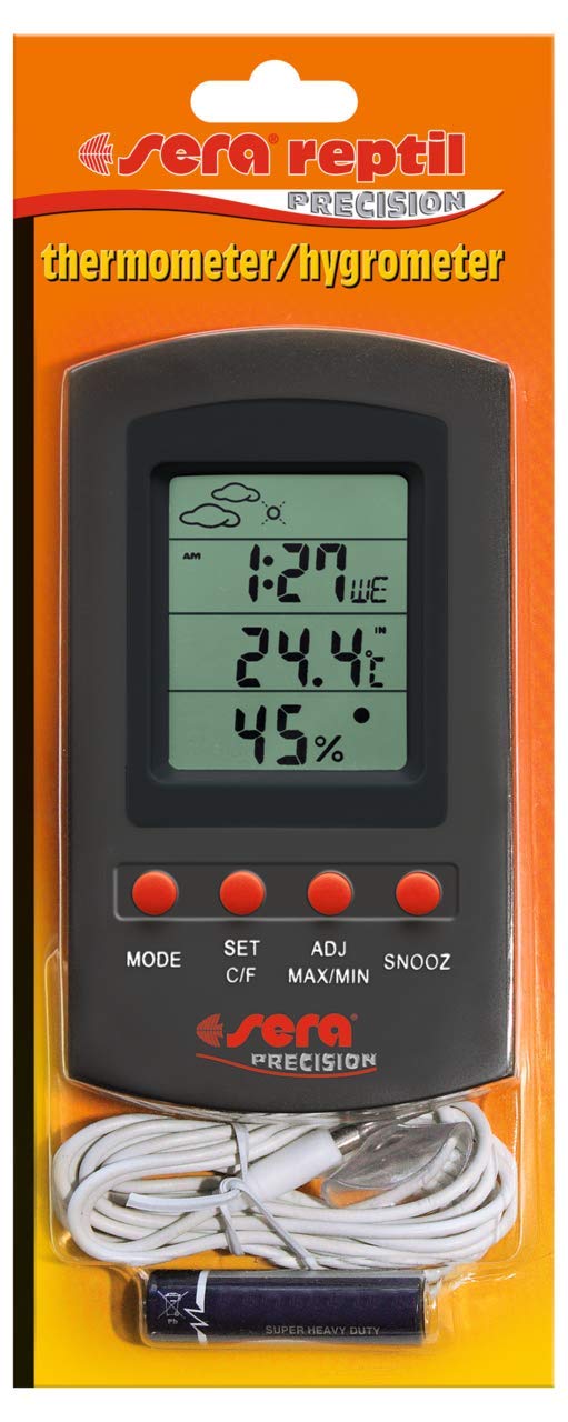 sera reptil thermometer/hygrometer - Kombi-Gerät zur Dauermessung von Temperatur und Luftfeuchte im Terrarium