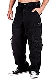 Jet Lag Herren Hose Cargohose 007 schwarz 5XL/32