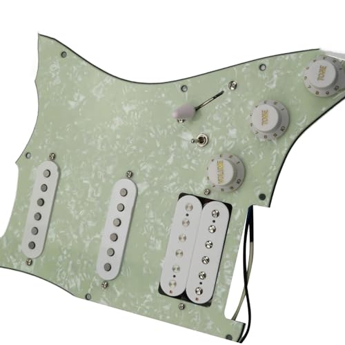 Standard-Pickguard-Tonabnehmer Schwarzer SSH 7-Wege-Typ voll beladener Gitarren-Pickguard-Single-Coil-Humbucker-Tonabnehmer (Color : 6)