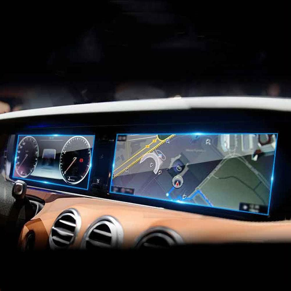 VINAMY Navigations-Displayschutz für Mercedes Benz S-Class W221 W222 2014-2017-Displayschutz aus gehärtetem Glas, 9H kratzfest