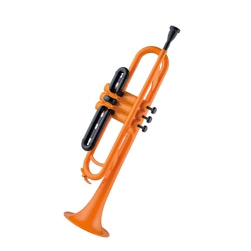 Standard Trompete Orangefarbenes Trompeteninstrument aus Kunststoff Blechblasinstrument B-Dur Anfängerprüfung professionelle Leistung