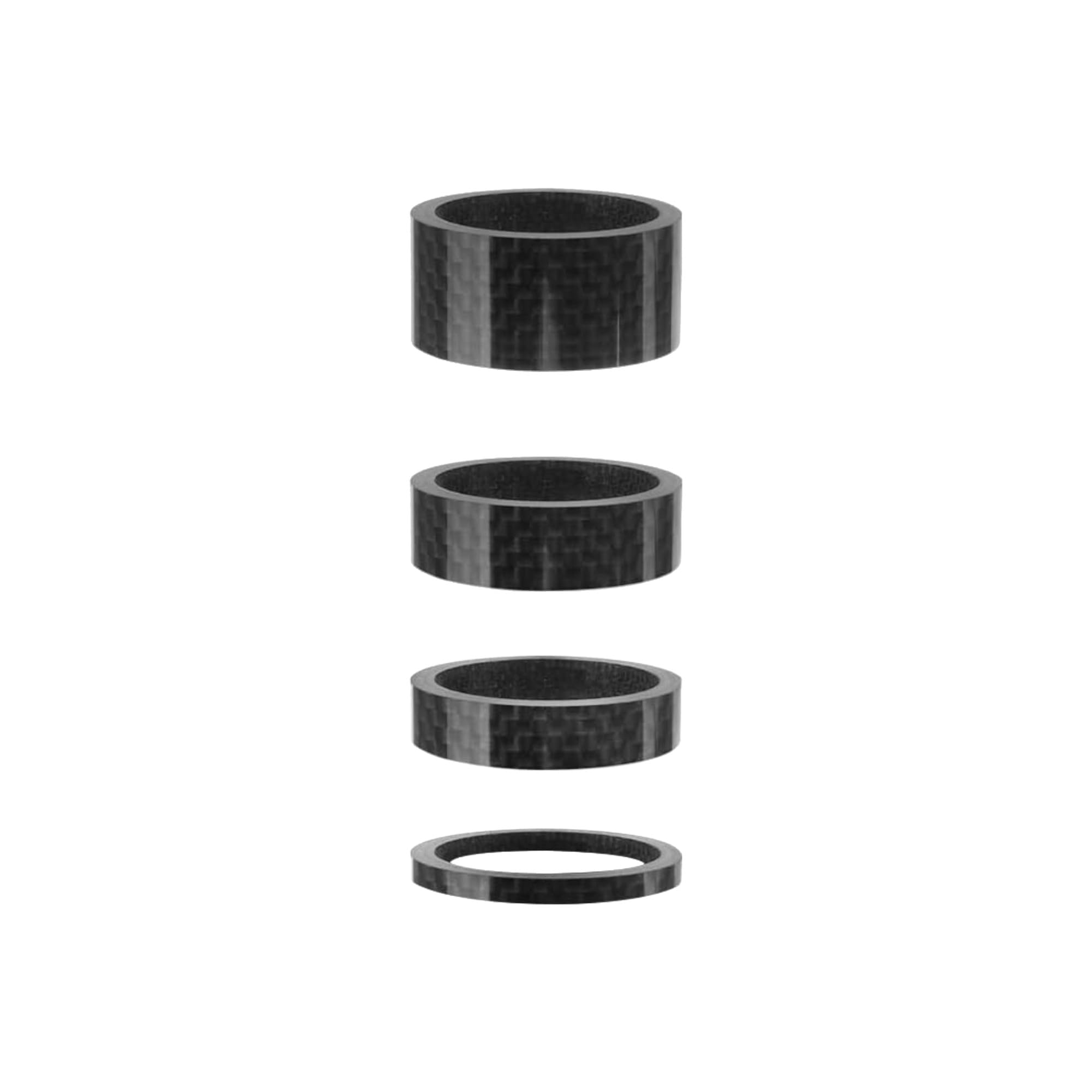 cyclingcolors 4x Fahrrad Ahead Vorbau Spacer Distanzen Distanzringe Kohlenstoff MTB Rennrad Distanzscheiben Headset Lenker Steuersatz Spacer, 1 1/8 Zoll 3+5+10+20mm