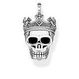 Thomas Sabo Unisex-Anhänger Totenkopf Krone 925 Sterlingsilber PE871-643-11