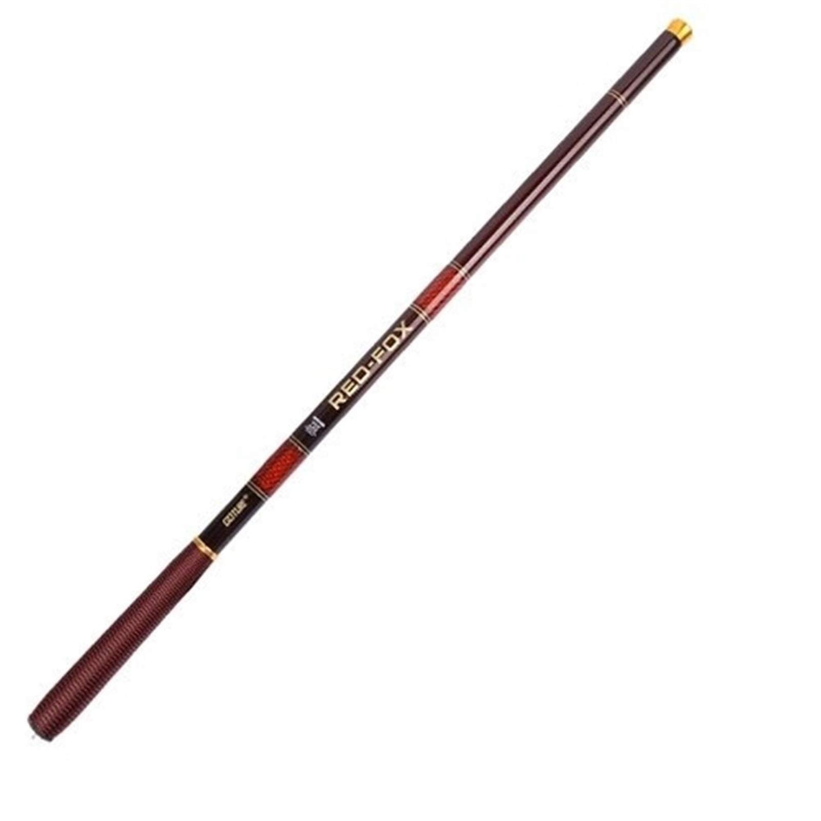 Hand Pole Angelrute Carp Feeder Angelrute Carbon-Faser-Teleskoprute Hand Pole 3.6-7.2m(Light Yellow,3.6 m)