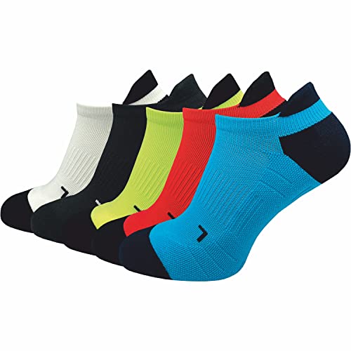 GAWILO 5 Paar Kurze Herren Laufsocken mit Kompression | Sportsocken | Anti-Blasen Schutz | Atmungsaktiv & Feuchtigkeitsregulierend (farbig 1, 39-42)