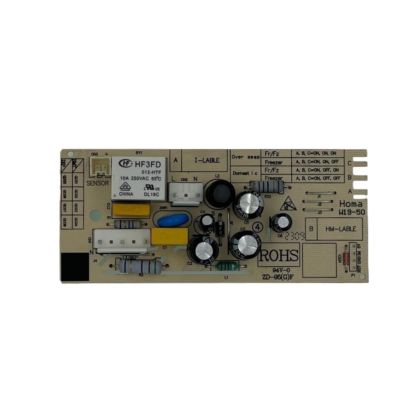 DEYIN Neue Steuerplatine W19-50AC for Kühlschrank Schaltung PCB W19-50 Kühlschrank Motehrboard Gefrierschrank Teile