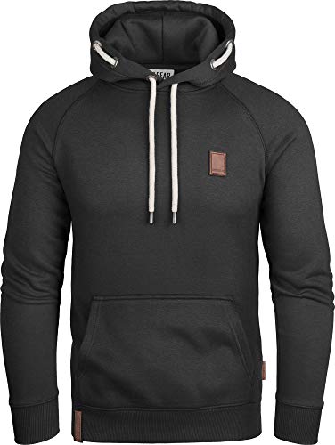 Grin&Bear Herren Kapuzenpullover mit Inside Out Hood String schwarz, L, GEC484