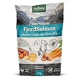 AniForte Lachs Trockenfutter für Hunde 7kg – Frischer Lachs mit Kartoffeln & Vitaminen, Halbfeuchtes Trockenfutter, Hundefutter trocken getreidefrei & glutenfrei für Allergiker