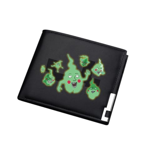 RYNDEX M-ob Psyc-ho 100 Geldbörse Anime, Kunstleder Kartenetui Geldtasche mit Münzfach, Kunstleder Geldbörse Münzbörse Wallet, Game Fans Teens Geburtstagsgeschenk(Color:Multicolor 4)