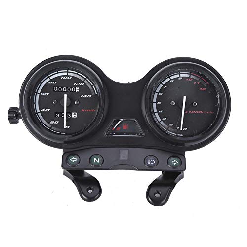 Duokon Motorrad Kilometerzähler Tachometer, DC 12V Motorrad Kilometerzähler Motorrad 12000RPM LCD Kilometerzähler für YBR 125