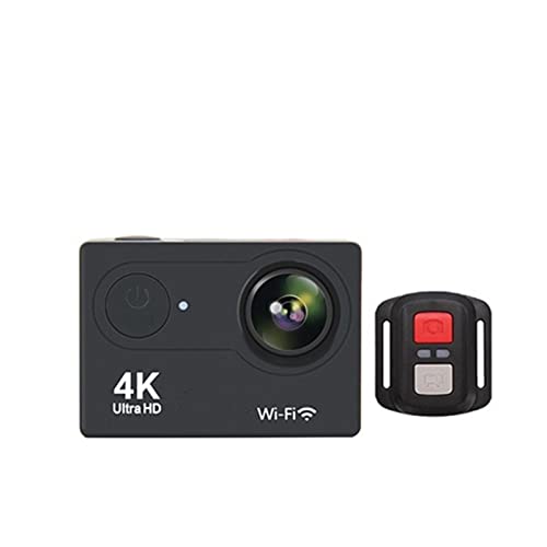 Ultra HD Unterwasserkamera, H9R 4K Fernbedienung Sport Videoaufzeichnung Camcorder DVR DV Wasserdicht Pro Mini Helm Kamera Zubehör Kit Für Sport(Noir)