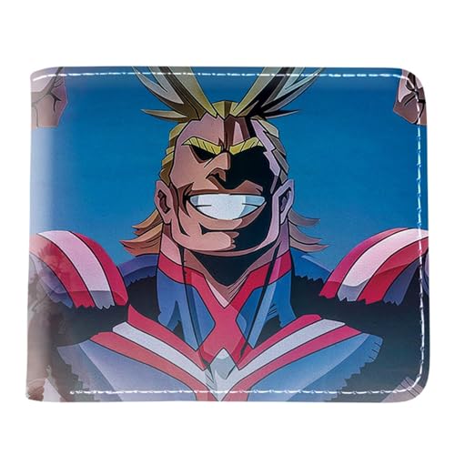 RYNDEX My He-ro Academ-ia Anime Geldbeutel, Bi-Fold Portemonnaie Klein, Kunstleder Geldbörse Brieftasche Wallet, für Kinder Fans(Color:Multicolor 10)