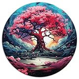 Puzzle für japanische Kirschblüten, 1000 Teile, für Erwachsene, 26,5 x 26,5 Zoll, Spielspielzeug für Familienpuzzle, Geschenk für die ganze Familie, Familienpuzzlespiel