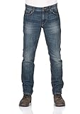 TOM TAILOR Herren Jeans Marvin - Straight Fit - Blau - Mid Stone Wash Denim, Größe:W 31 L 32, Farbe:Mid Stone Wash (10281)