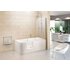 Ottofond Badewanne Free-Gate links 180 x 80 cm, weiß