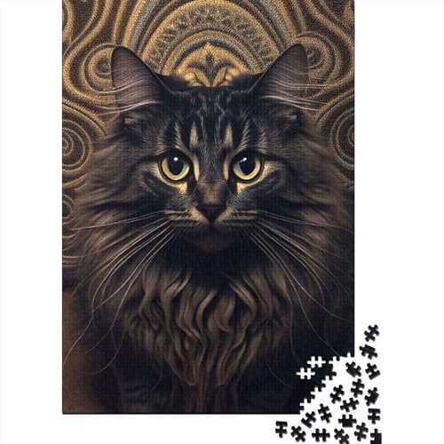 Maine Coon Lustiges Puzzle für Erwachsene 1000 Teile Puzzle für Erwachsene 1000 Teile Dekomprimierendes geistiges Lernspielzeug 75x50cm