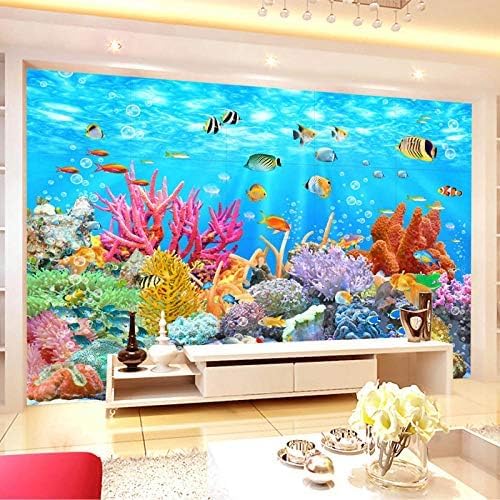 XLMING Fisch Koralle Unterwasserwelt Kinder 3D Tapeten Home Esszimmer Sofa Schlafzimmer Wohnzimmer TV Hintergrund-150cm×105cm