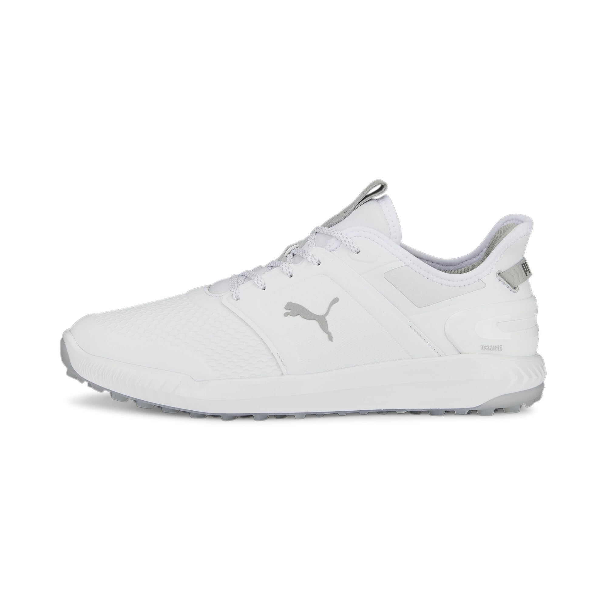 PUMA Herren Ignite Elevate Golfschuh, Weiß Silber, 39 EU