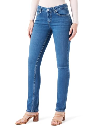 LTB Jeans Damen Jeanshose Aspen Y - Jeans Damen mit Reißverschluss und einfachen 5 Taschen, Flacher Vorderseite und mittlerer Taille aus Baumwollmischung - Dunkel Blau Größe 28/30