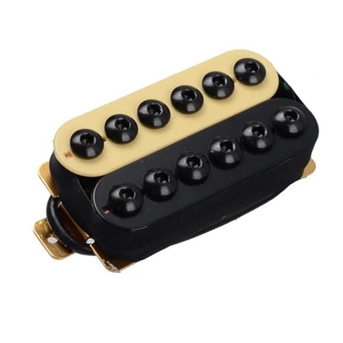 Einstellbare Metall-Doppelspulen-Tonabnehmer Für E-Gitarre, Humbucker Punk, Gebrochenes Weiß e gitarren tonabnehmer (Color : Bridge Pickup)