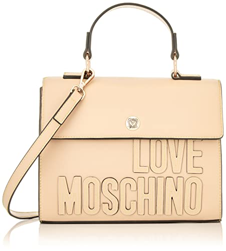 Love Moschino, Schultertasche für Damen, Kollektion Herbst Winter 2021, Einheitsgröße, Bianco - Größe: Einheitsgröße