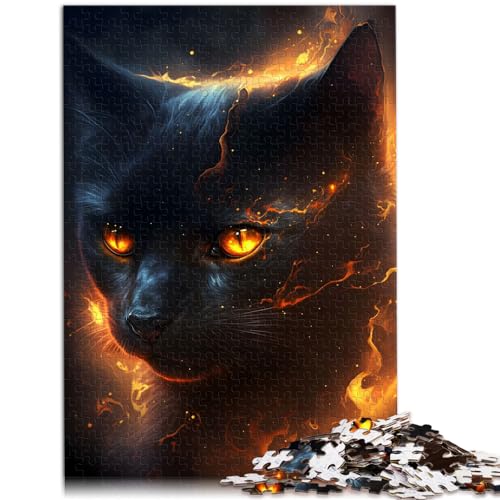 Puzzle Katze Puzzle für Erwachsene 1000 Teile Holzpuzzle Familienspiel Stressabbau Schwieriges Herausforderungspuzzle 1000 Teile (50x75cm)