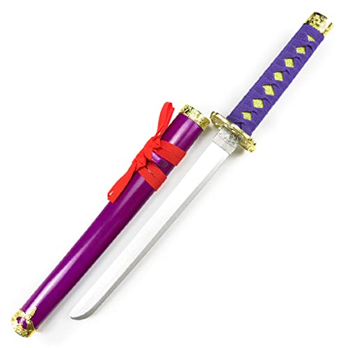 Anime Katana Holzschwert, Samurai Kurzes Schwert Mit Scheiße, Aizan Kunijo Waffenausrüstung, Verwendet Für Cos Anime Kinderstützen Holzschwert, Kendo Martial Arts Training Requisite(Size:54cm,Color:A)