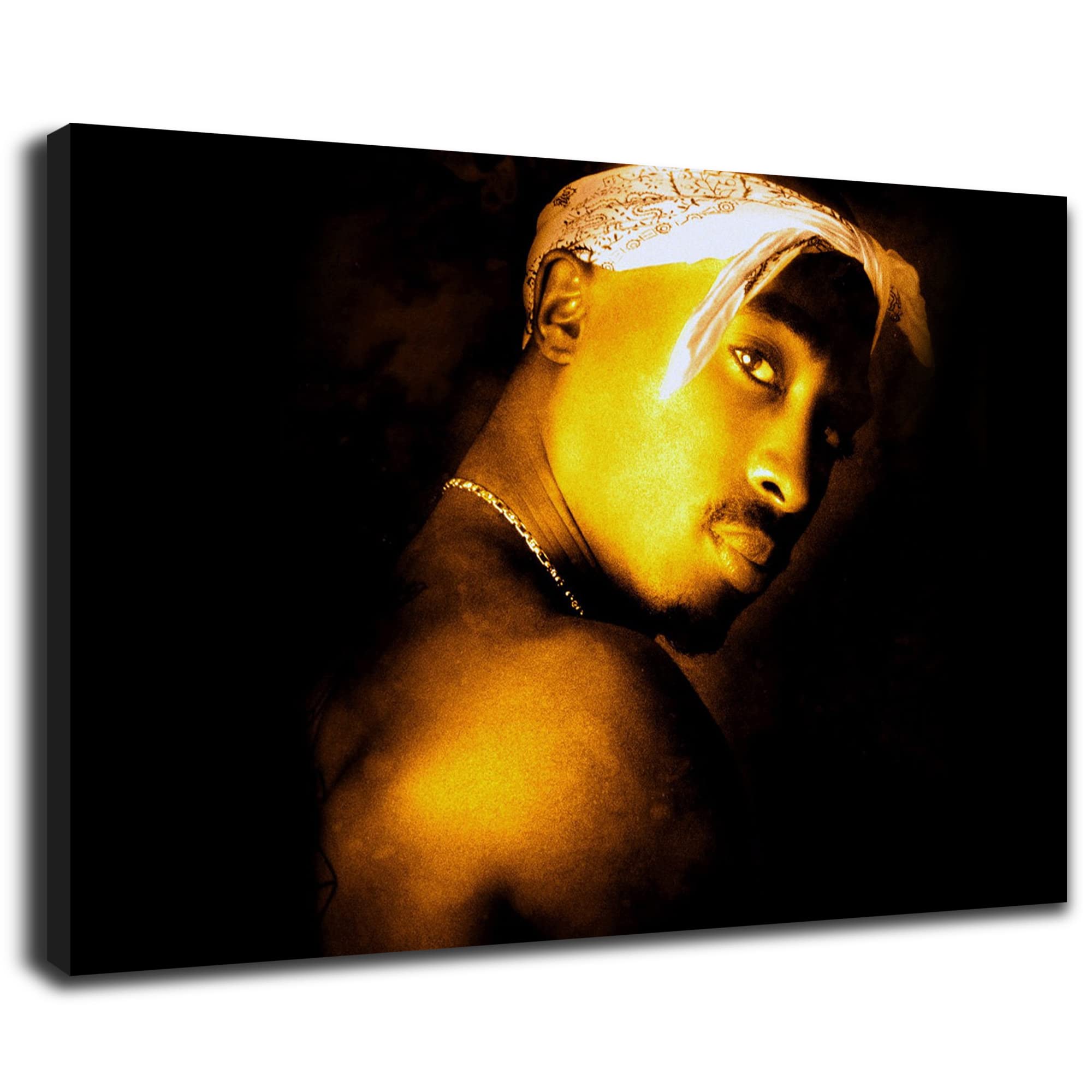 Artis Prints Leinwandbild Tupac, 90's Rap, Old School Hip-Hop, Klein bis XXL, Inneneinrichtung - Wohnzimmer - Wohnung, Dekoration