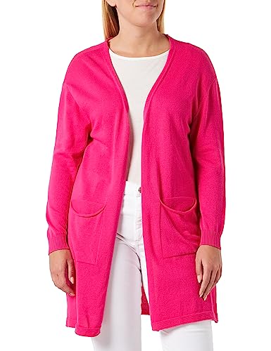 Cartoon Damen Strick-Cardigan unifarben Fuchsia Rose,40