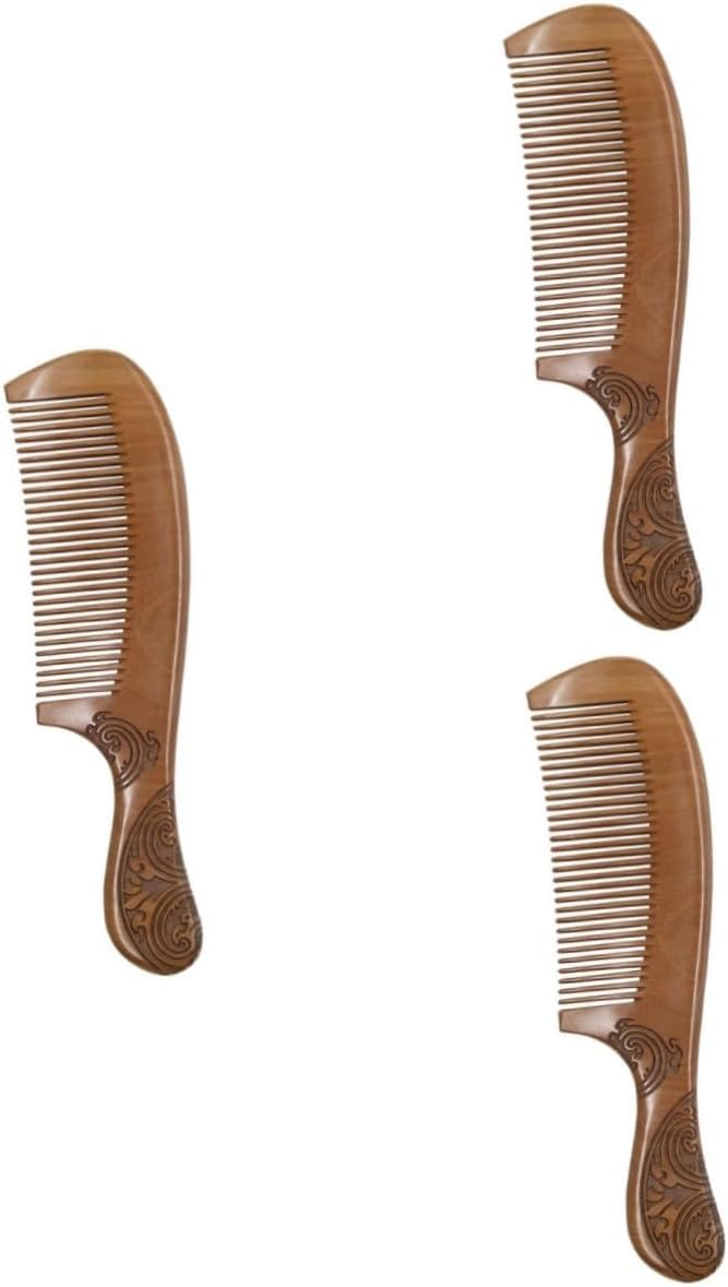 Sandelholz Holz Kamm 1pc Mahagoni Kamm Haar Styling Kamm Herren Kämme für Haar Styling Haarbürste Holz Haarbürste Feine Zähne Kamm Breit- Zahn Kamm für nasses Haar Pfirsichholz Kamm Mahagoni Haar Kamm