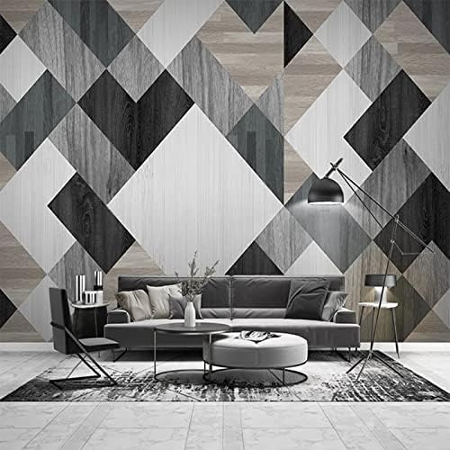 Holz Textur Abstrakte Geometrische Malerei Dekoration 3D Tapeten Wanddekoration Fototapete Sofas Wohnzimmer Wandbild Schlafzimmer-200cm×140cm