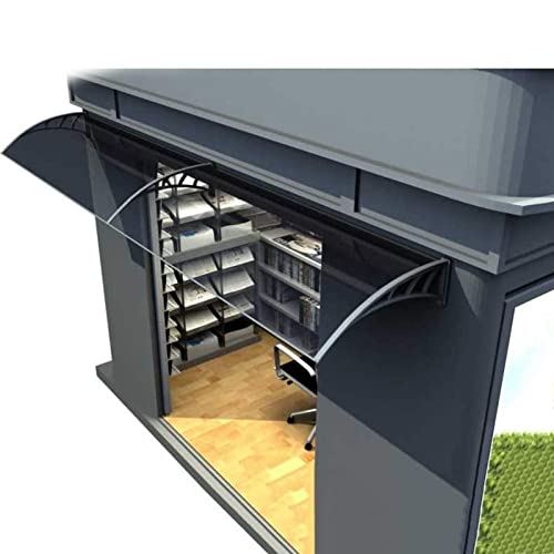 Fenstermarkise, Türvordach, Türmarkise mit Schwingtorabdeckung, Haustür-Außenterrassenüberdachung, Sonnenschutz, UV- und Regen-/Schneeschutz, Polycarbonat-Lichtdurchlässige Platte, Halterung