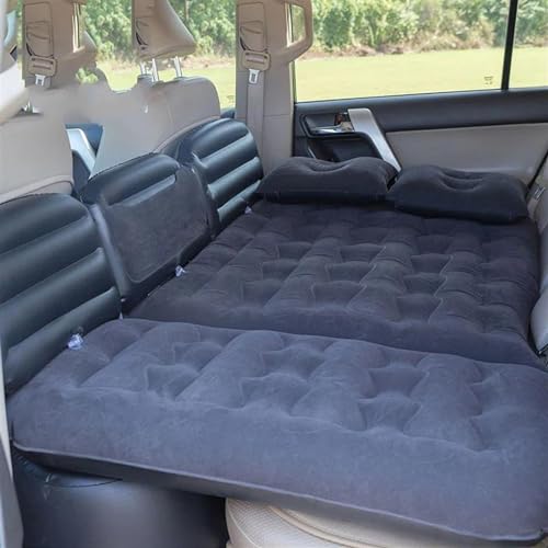 GLILAR Auto Luftmatratze Aufblasbares Autobett, Camping-Schlafsofa, Autozubehör, Auto-Reisebett, Luftmatratze, Isomatte, Aufblasbares Rücksitzbett, Outdoor-Kissen, 130 X 80 cm(Black,Size 2)