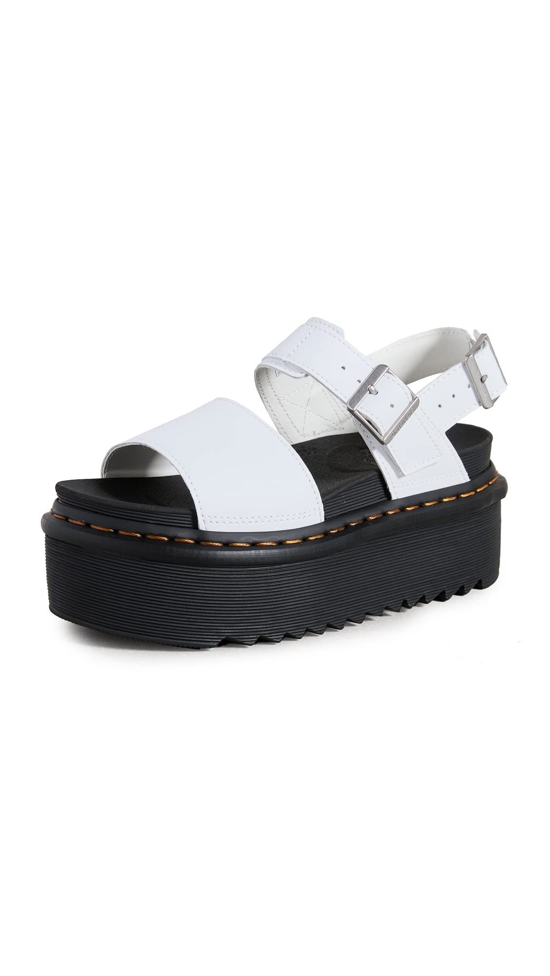 Dr. Martens Durchgängies Plateau Sandalen, White Hydro, 37 EU