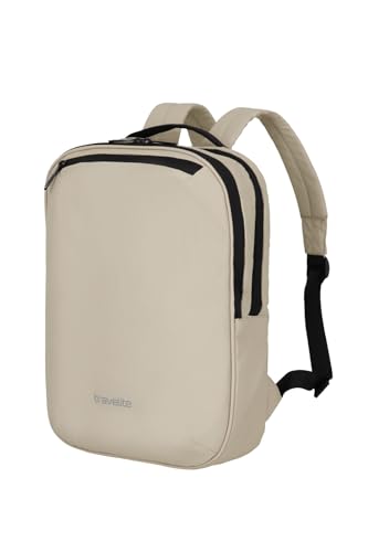 travelite Handgepäck Rucksack, Laptopfach 13 Zoll, wasserabweisender Tagesrucksack mit Aufsteckfunktion, 40 cm, 12 Liter, 400 Gramm