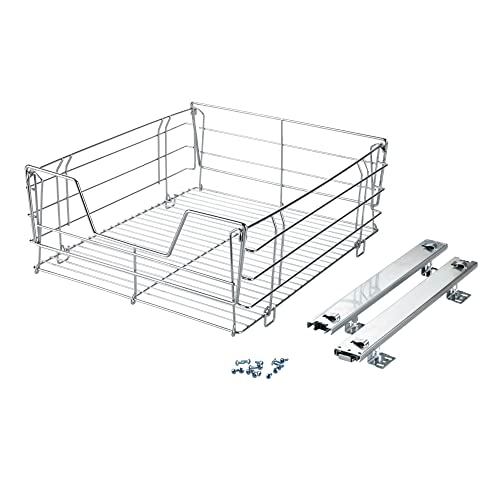 Basera Schrankauszug Teleskopschublade zum Nachrüsten ab 50 cm Schrankbreite