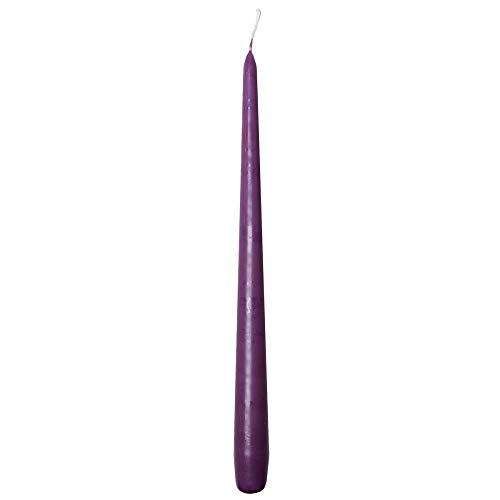 Premium Spitzkerzen Aubergine, Ø 22 x 280 mm, 24 Stück - Brenndauer ca. 10 Std.