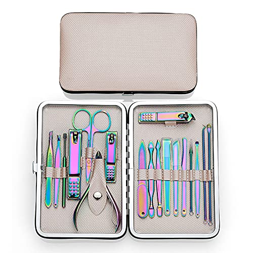 Zehennagelknipser 18-stück Bunte Nagel-Clippers Set Nagel Clippers Nagel Clippers Maniküre Nagel Werkzeug Set Nagelknipser-Set