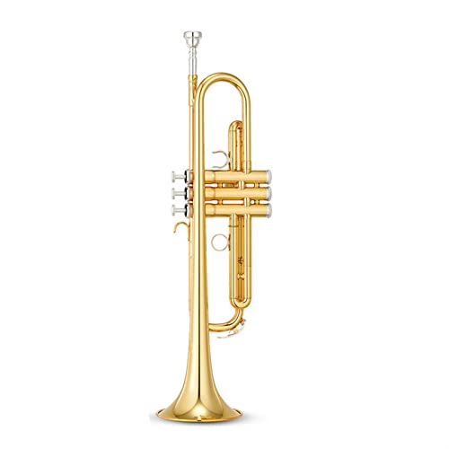 Trompete Messing B-Trompete-Anfänger, der eine professionelle Band für die Einstufungsprüfung spielt(Color:Gold)