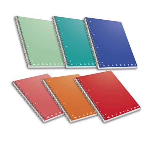 Pigna 02155605M Notizbuch A5 ohne Löcher und Mikroperforation, 70 Blatt, verschiedene Farben