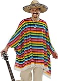 W WIDMANN MILANO Party Fashion - Kostüm Mexikaner, Poncho und Sombrero, Einheitsgröße, Mottoparty, Karneval