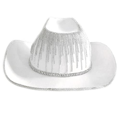 SANRLO Strass Braut Cowgirl Hut Party Hut Braut Party Hut Strass Cowgirl Hut Fedoras