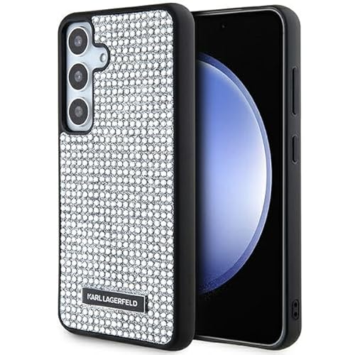 CG Mobile Karl Lagerfeld KLHCS24SHDSPRS Hülle für S24 S921 hardcase Silber Rhinestone Metal Logo