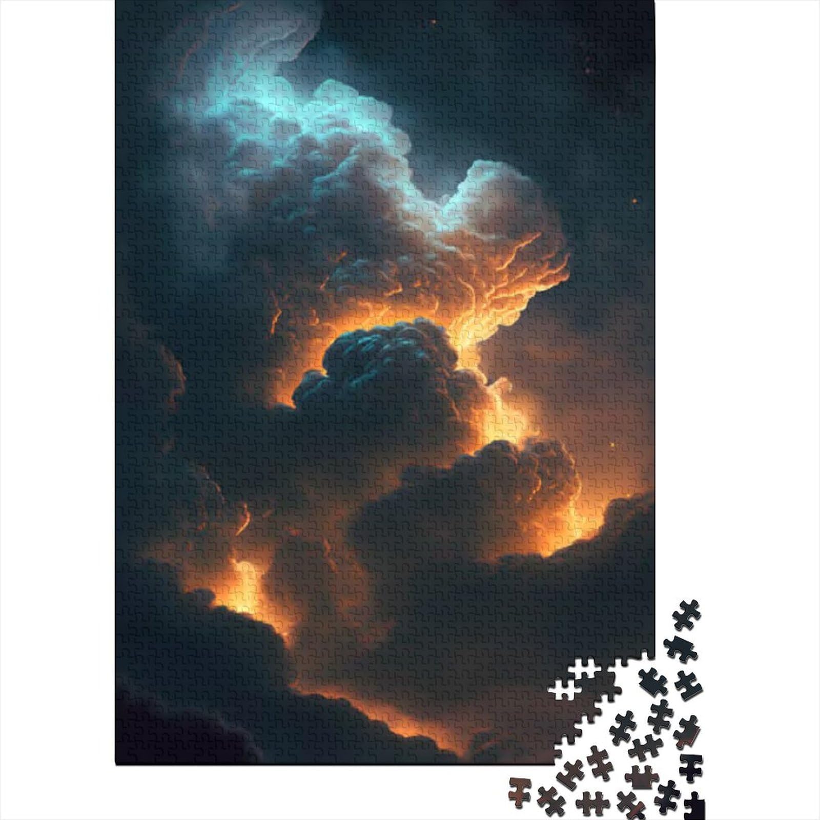 1000 Teile für Erwachsene, schwierige Puzzles, himmlische Wolken, Puzzles für Erwachsene, Teenager, Spielspielzeug für Erwachsene, Familienpuzzles, Geschenk (Größe 75 x 50 cm)