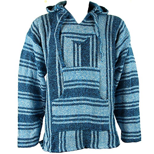 Siesta Herren Kapuzenpullover Blau Hellblau