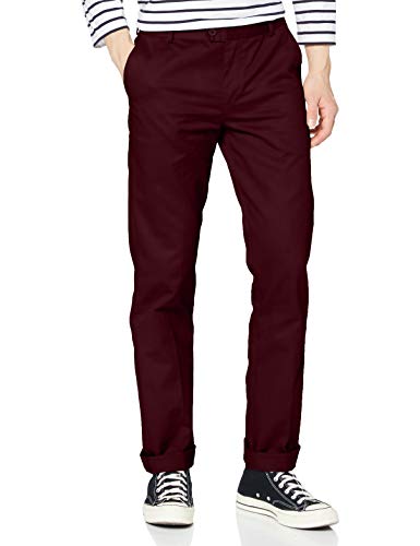 Merc Of London Herren Chino Hose, Rot, W32/L34