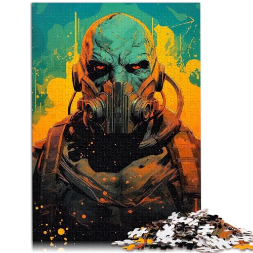 Puzzle für Alien-Krieger, 1000-teiliges Holzpuzzle, lustige Aktivitäten zu Hause, Geburtstagsgeschenk, Reisegeschenk, 1000 Stück (50 x 75 cm)