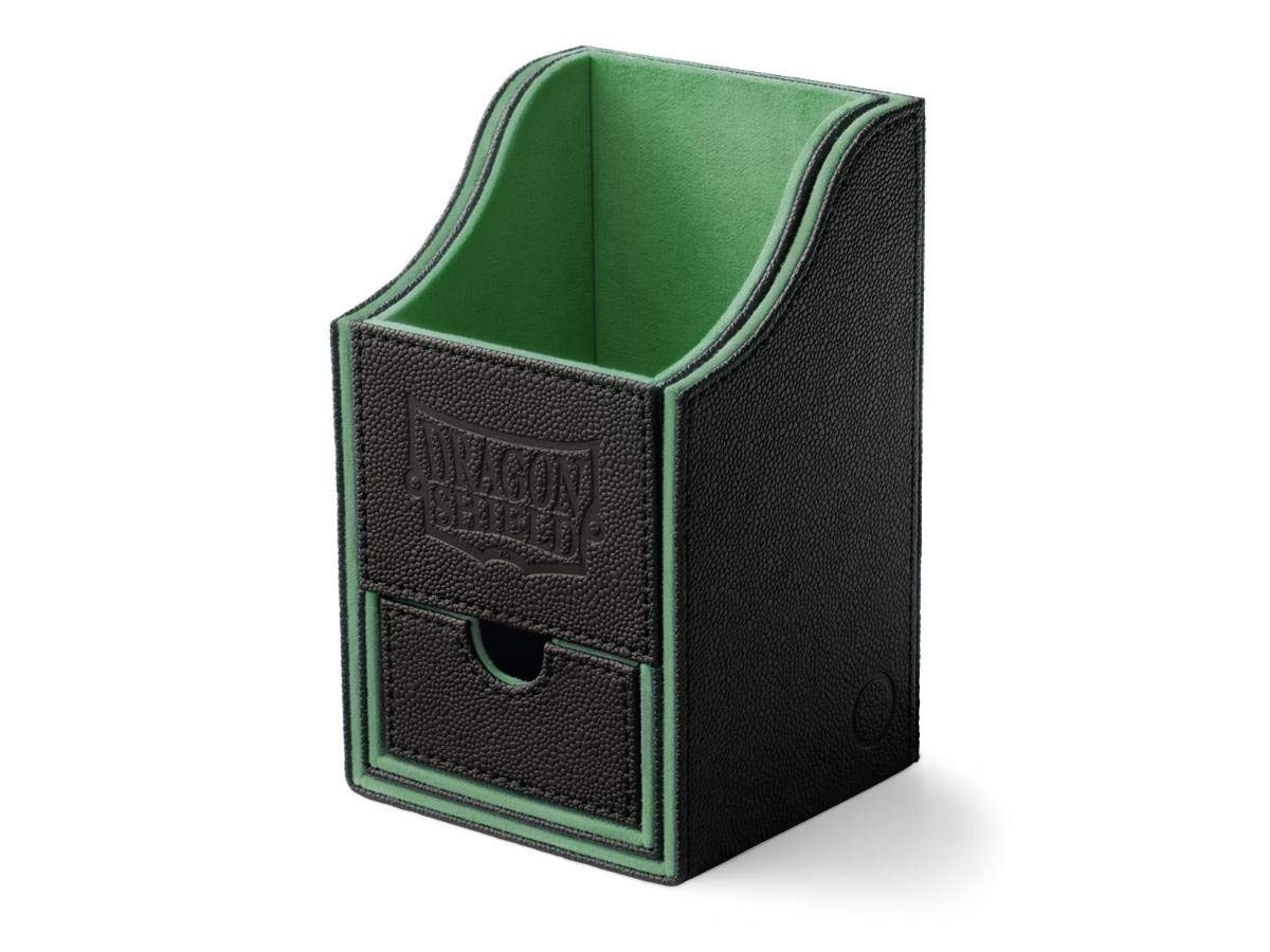 Arcane Tinmen 40202 - Dragon Shield: Nest Box + Dice Tray – Black/Green